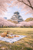 大阪城　お花見ワイン会